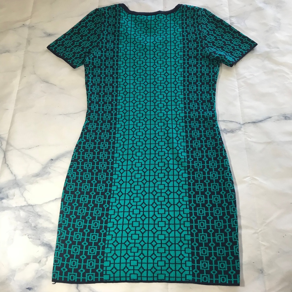 Romeo + Juliet Couture Teal Geometric SweaterDress - Picture 6 of 7